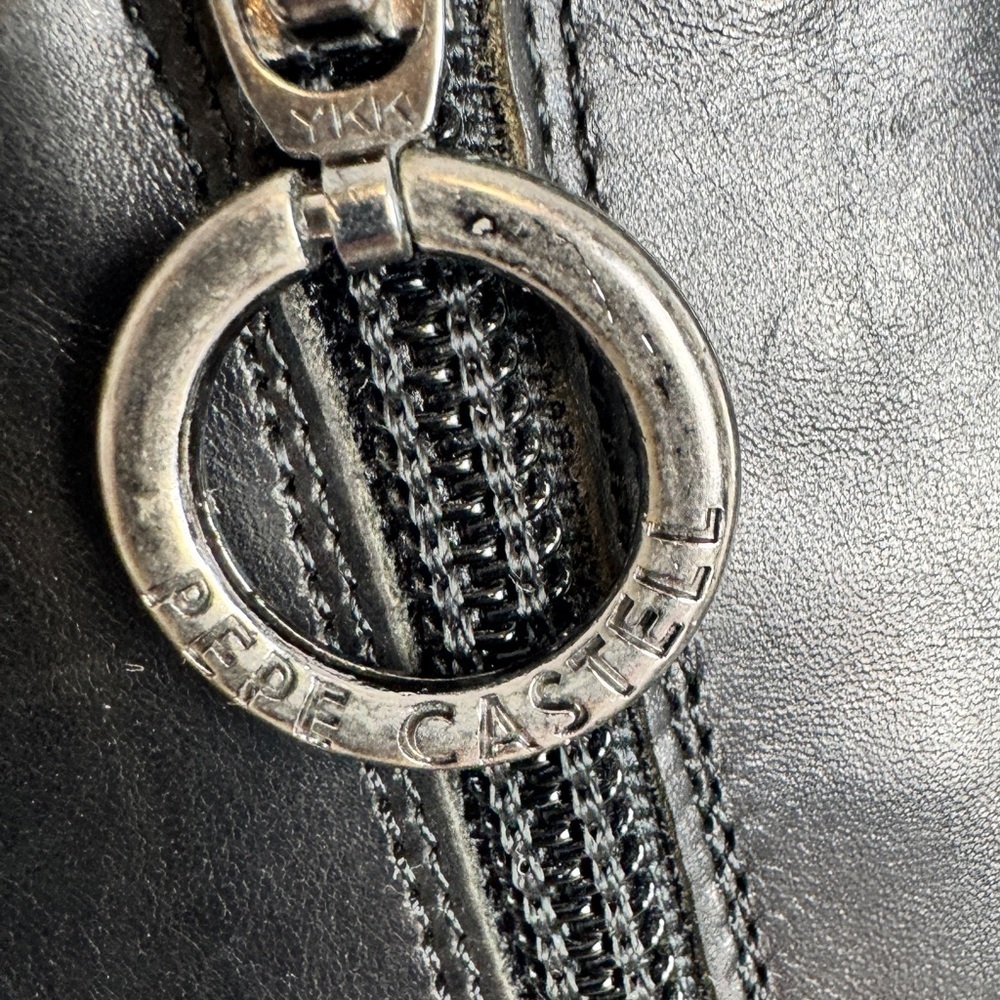 Vintage Pepe Castell Black Leather Knee-High Boots size 39 - Picture 6 of 7